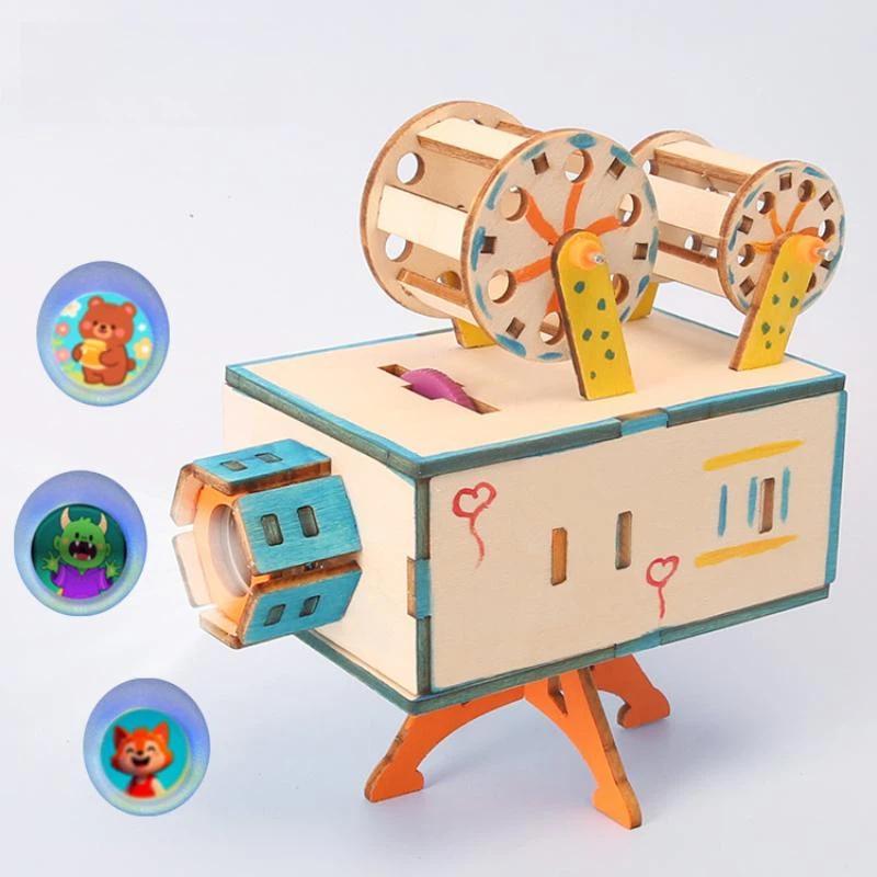 Kids Education Film - 1 Set Wooden DIY Film Projector