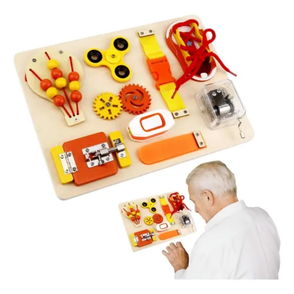 Kids Education Board - Montessori Wooden Busy Board Toys for
