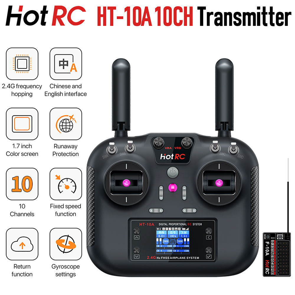 Tamiya Model Paint Set - HOTRC HT-10A RC Transmitter 10CH 2.4G
