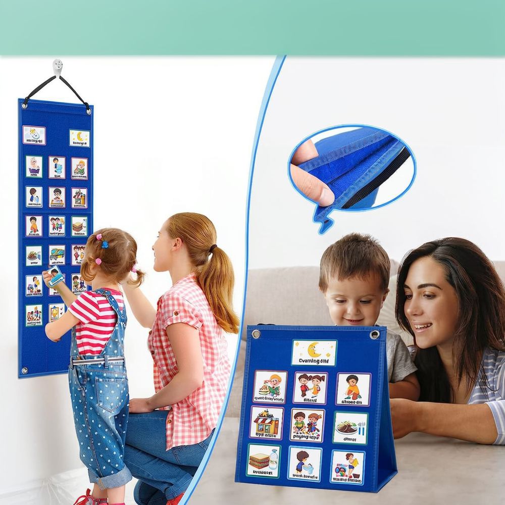 Kids Education Charts - Visual Schedule Board For Kids Routine