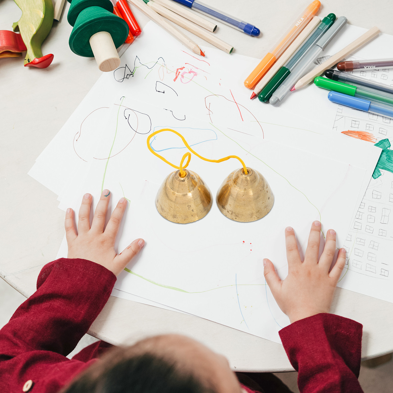 1Pair Premium Copper Kids Musi - đánh giá và giá Kids Education Bell