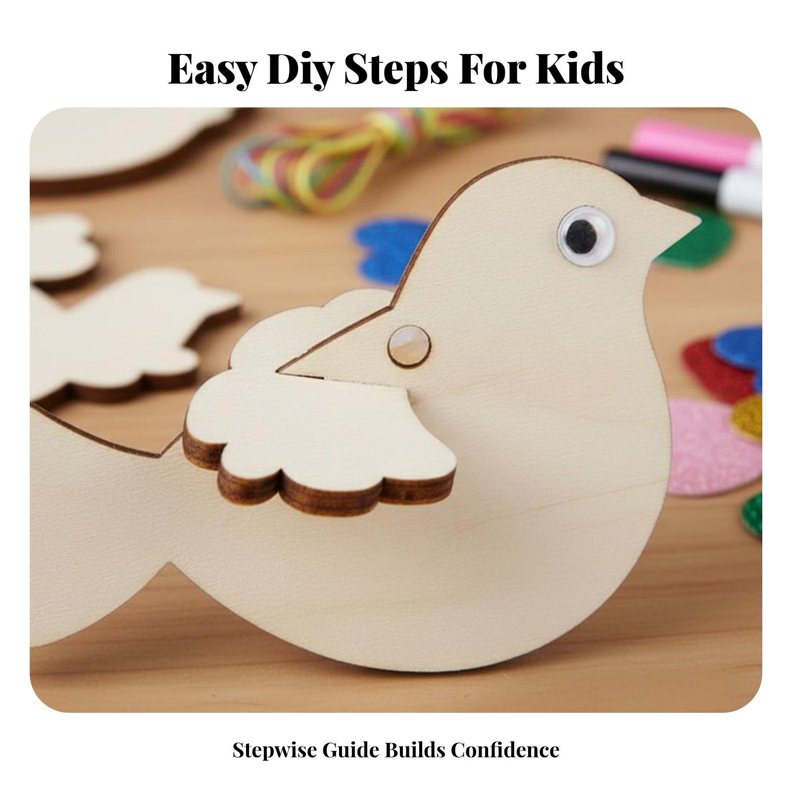 Wooden Bird Ornament DIY Craft - đánh giá và giá Kids Education Fun