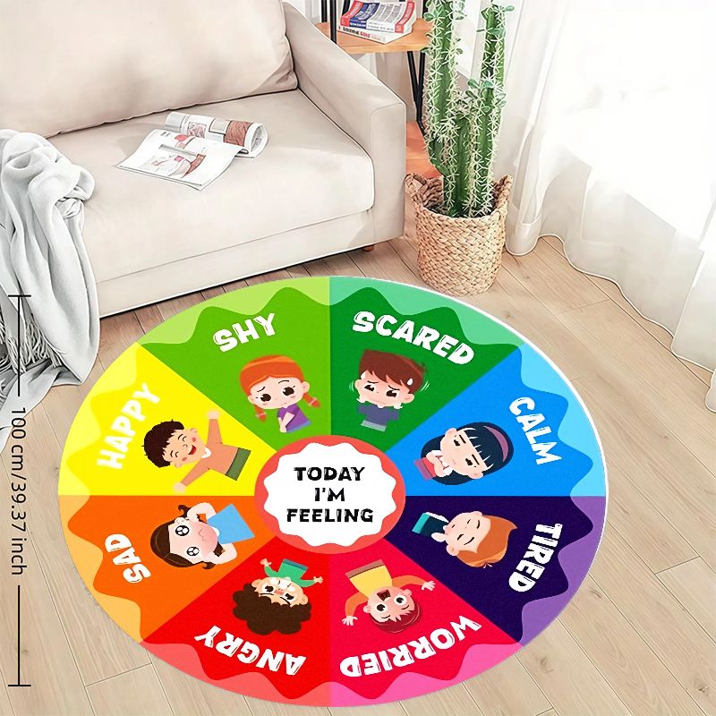 Emotion Wheel Kids Round Rug F - đánh giá và giá Kids Education Charts