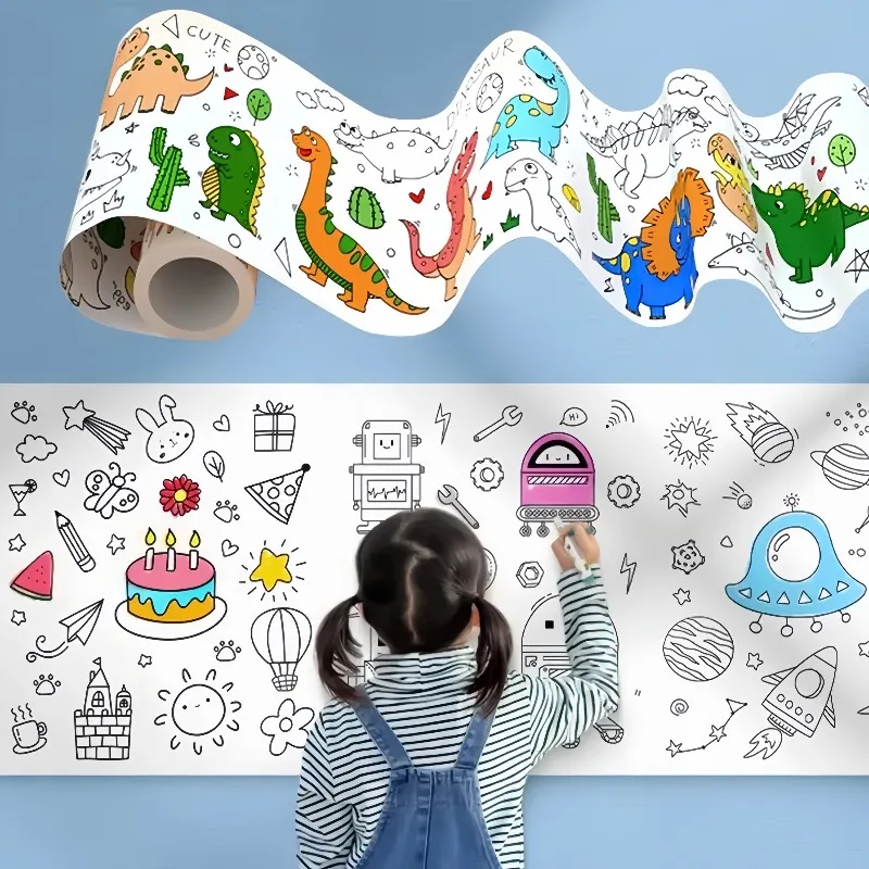 Kids Coloring Paper Roll Stick - đánh giá và giá Kids Educational Workbooks