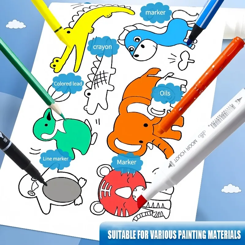 Kids Coloring Paper Roll Stick - đánh giá và giá Kids Educational Workbooks