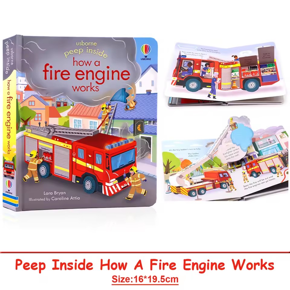 Usborne Peep Inside How A Fire - đánh giá và giá Kids Education Books