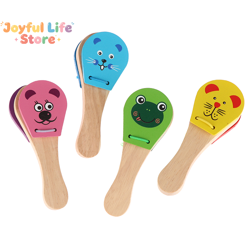 Kids Cartoon Wooden Castanets  - đánh giá và giá Kids Education Bell