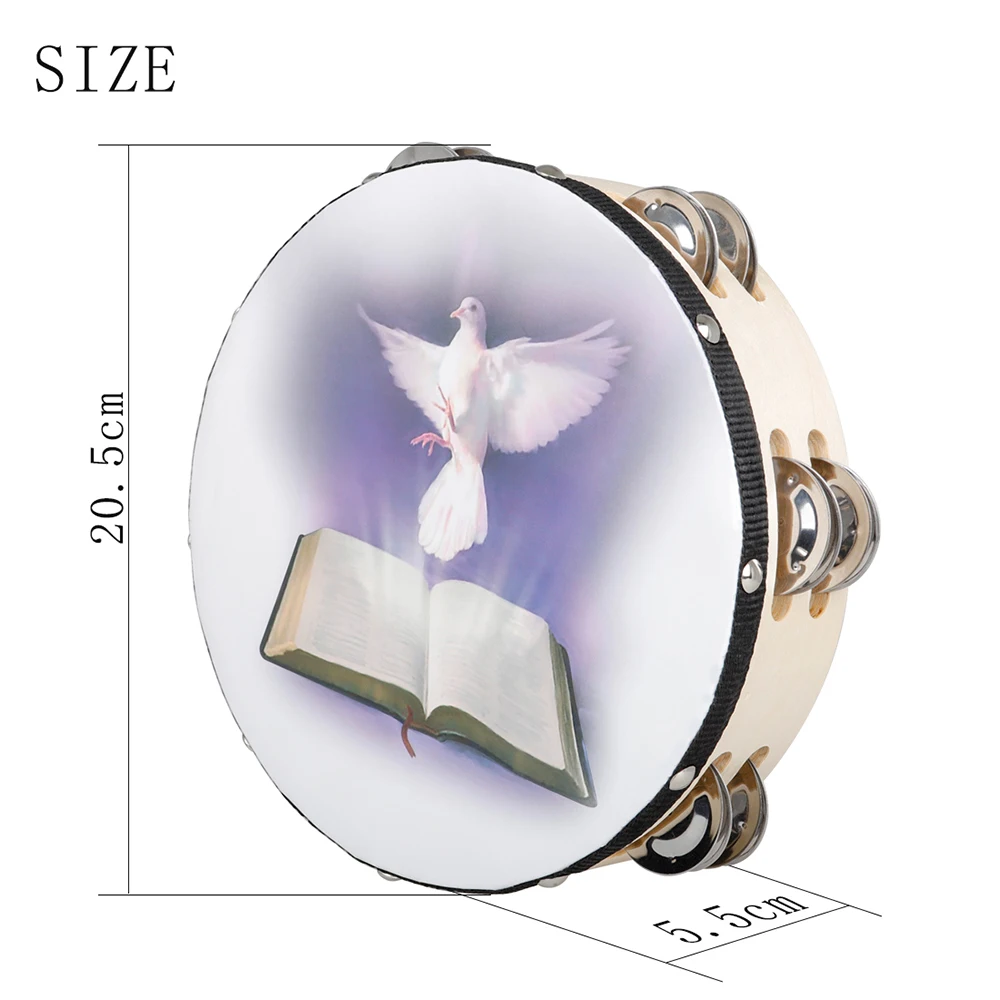 8 Inch Tambourine Peace Pigeon - đánh giá và giá Kids Education Bell