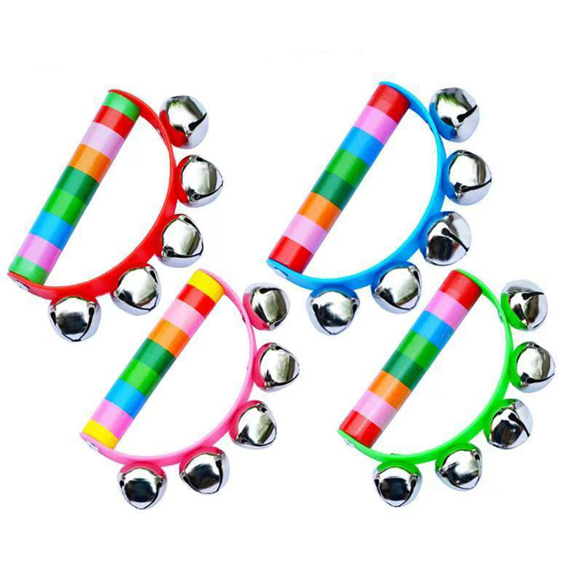 Rainbow Hand Jingle Bells Wood - đánh giá và giá Kids Education Bell