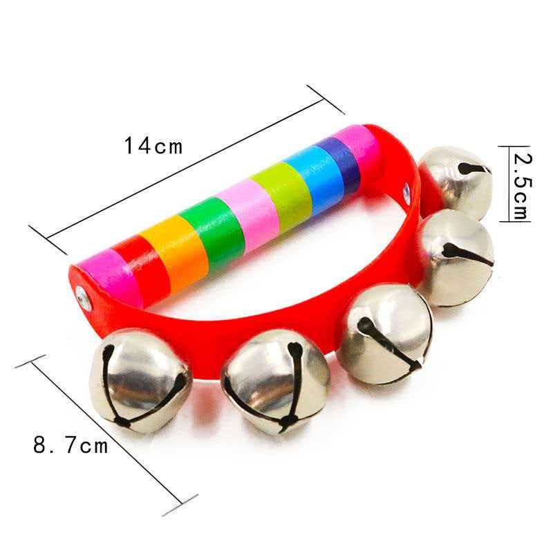 Rainbow Hand Jingle Bells Wood - đánh giá và giá Kids Education Bell