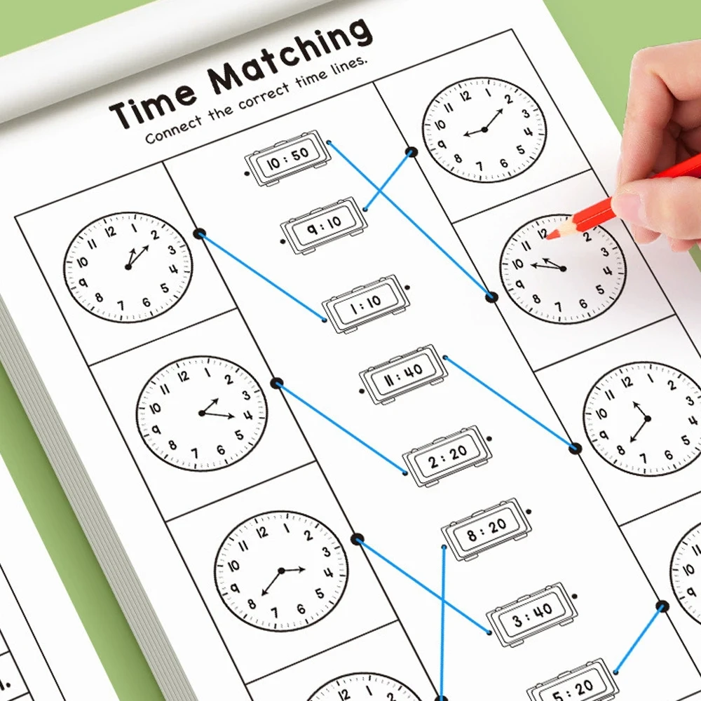 32 Pages Telling Time Workbook - đánh giá và giá Kids Educational Workbooks
