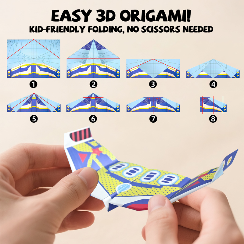 36 Sheets Kids Paper Airplane  - đánh giá và giá Kids Education Fun