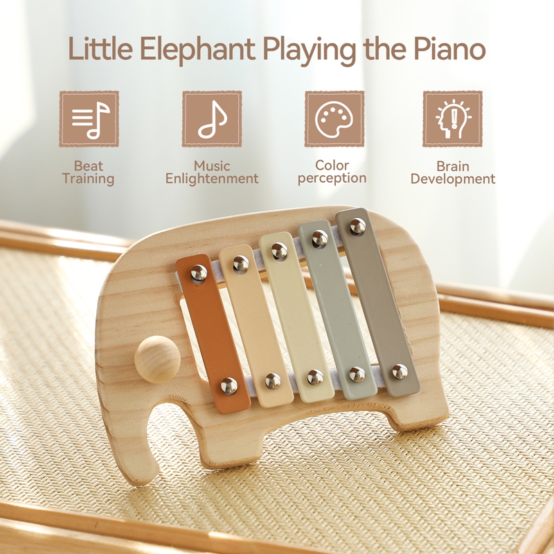 Montessori Wooden 5 Tones Mult - đánh giá và giá Kids Education Bell