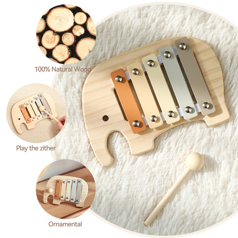 Montessori Wooden 5 Tones Mult - đánh giá và giá Kids Education Bell