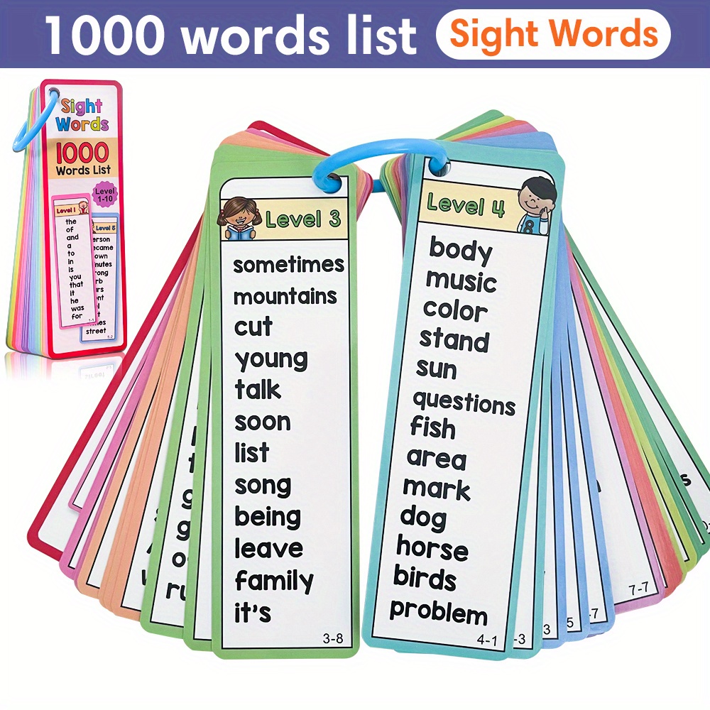 1000 Sight Words Flash Cards f - đánh giá và giá Kids Education Fun