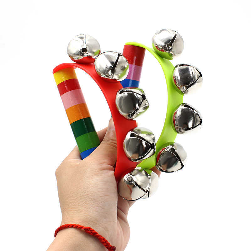 2PCS Rainbow Rattles Wooden Ha - đánh giá và giá Kids Education Bell