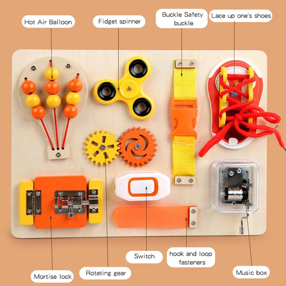 Montessori Wooden Busy Board T - đánh giá và giá Kids Education Board