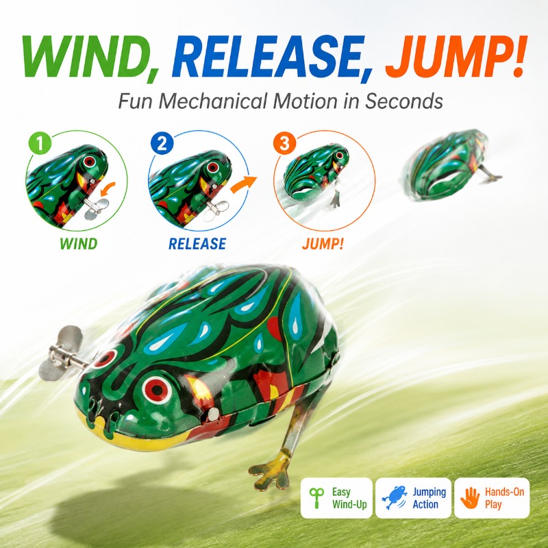Traditional Wind Up Jumping Fr - đánh giá và giá Kids Education Fun