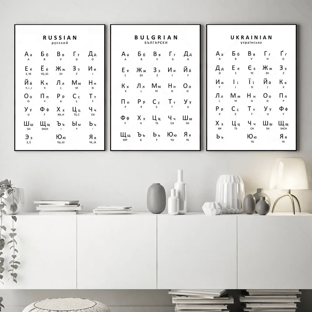 1PC  Russian&Ukrainian&Bulgari - đánh giá và giá Kids Education Charts