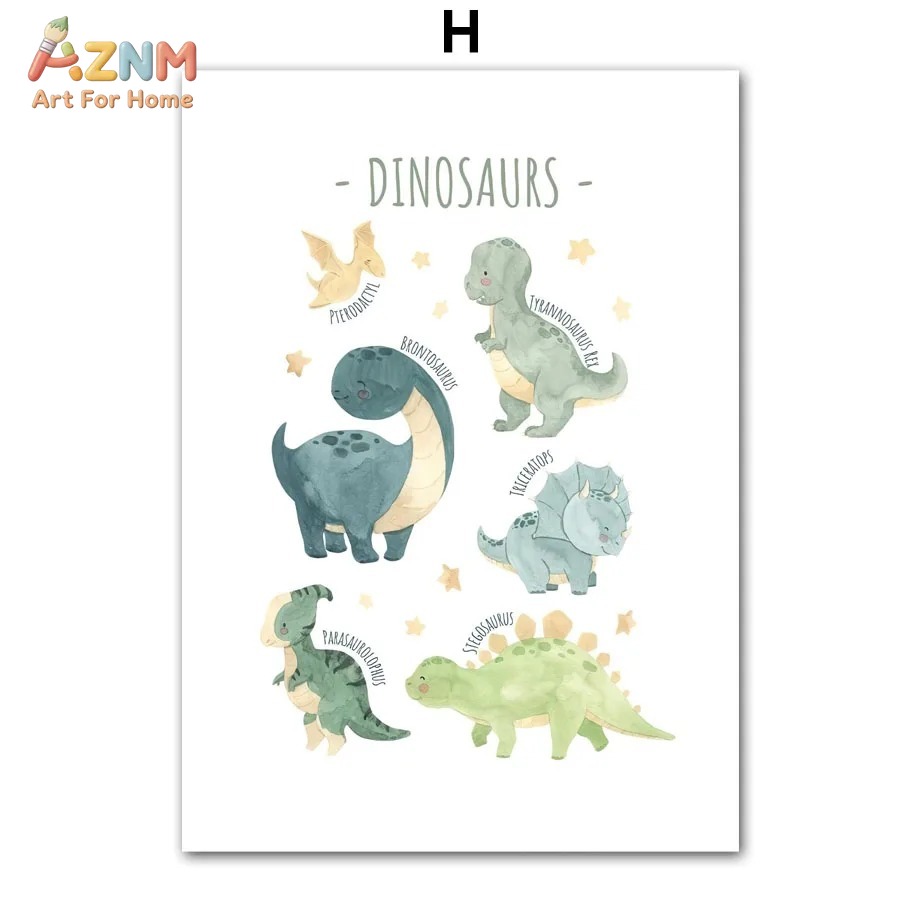 AZNM Watercolor Dinosaur Alpha - đánh giá và giá Inspirational Kids Education Quotes