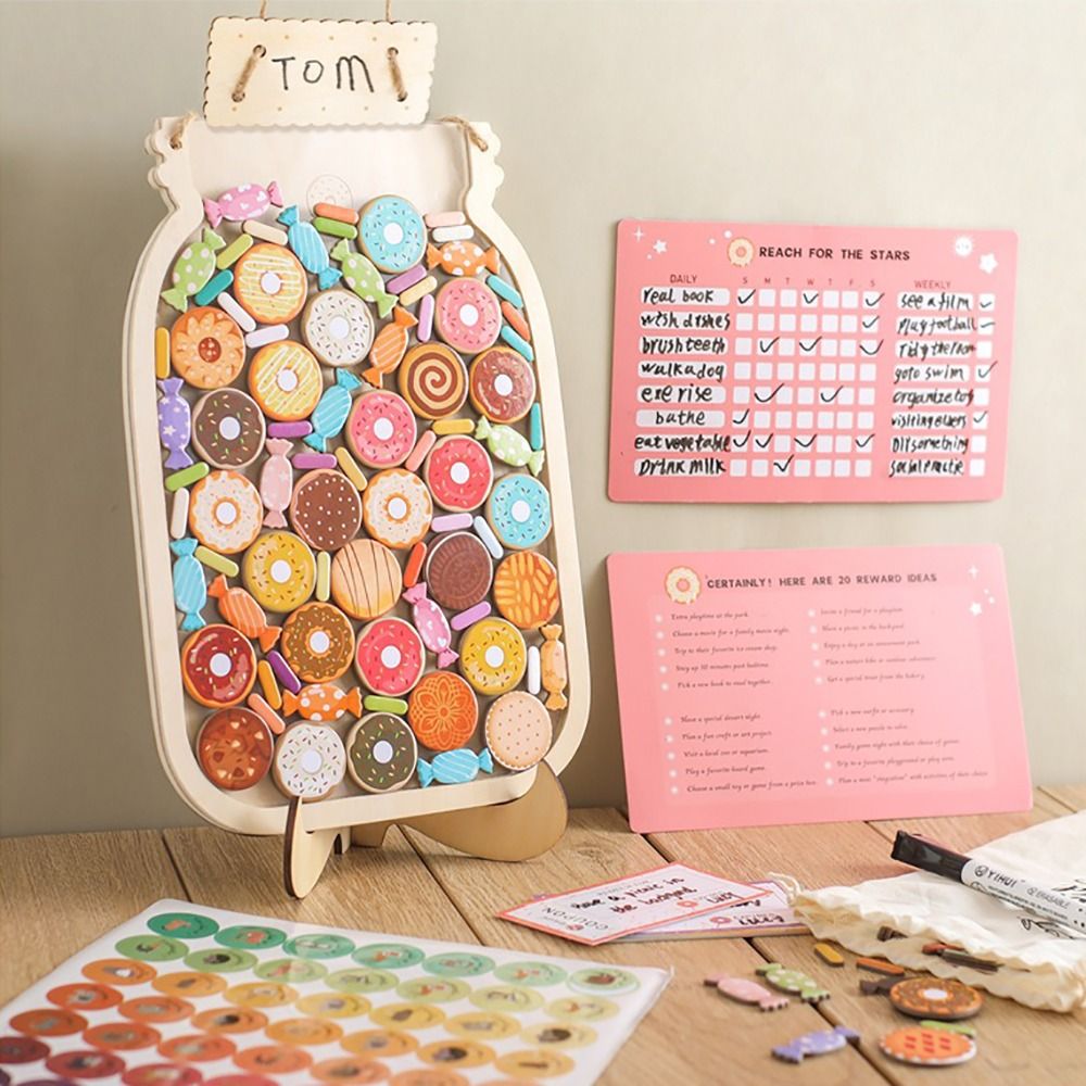 With Star Or Donuts Wooden Rew - đánh giá và giá Kids Education Charts