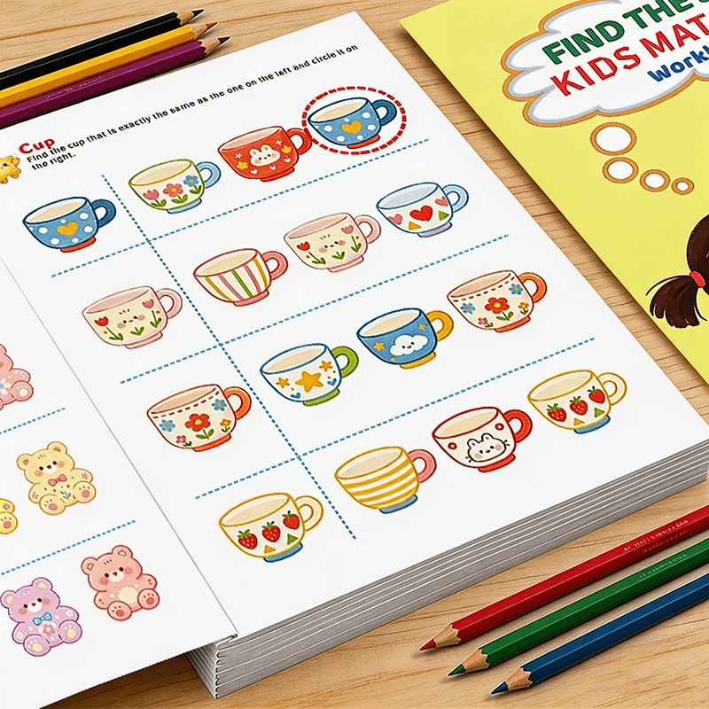 Find The Same Matching Workboo - đánh giá và giá Kids Educational Workbooks