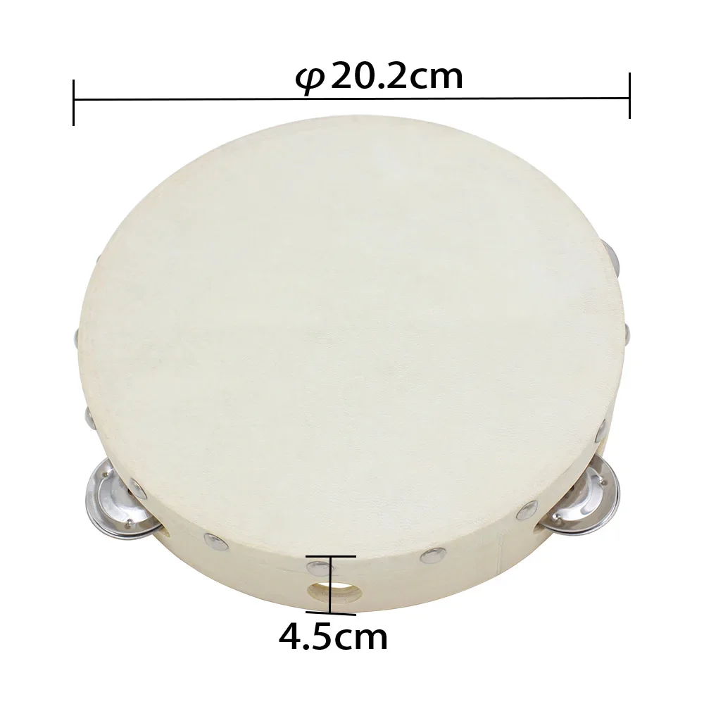 8-inch Tambourine Drum Hand-Op - đánh giá và giá Kids Education Bell
